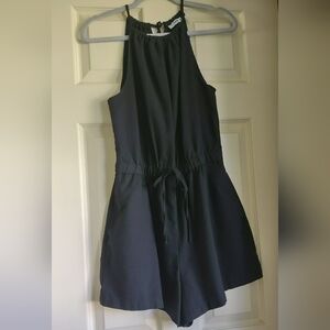 Black Halter Romper